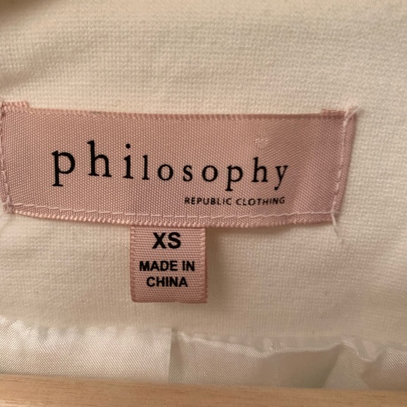 Philosophy blazer. White with gold zipper sm - Picture 4 of 7